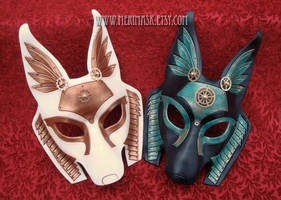 Colorful Anubis Leather Masks