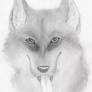 Realistic wolf drawing