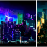 Pixel Cyberpunk Cityscape v.2