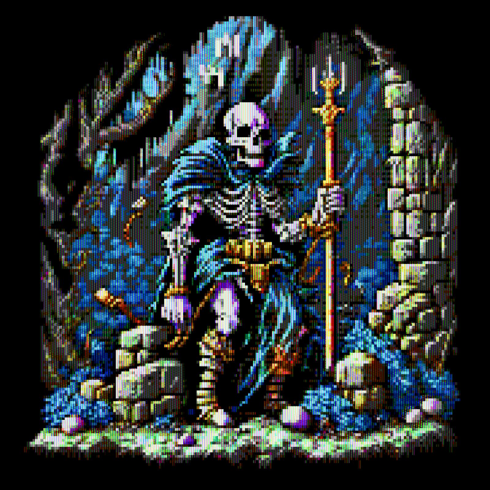 Pixel Skeleton Lich Forest Lich (pixel art with CRT effect) by DataLorean on DeviantArt