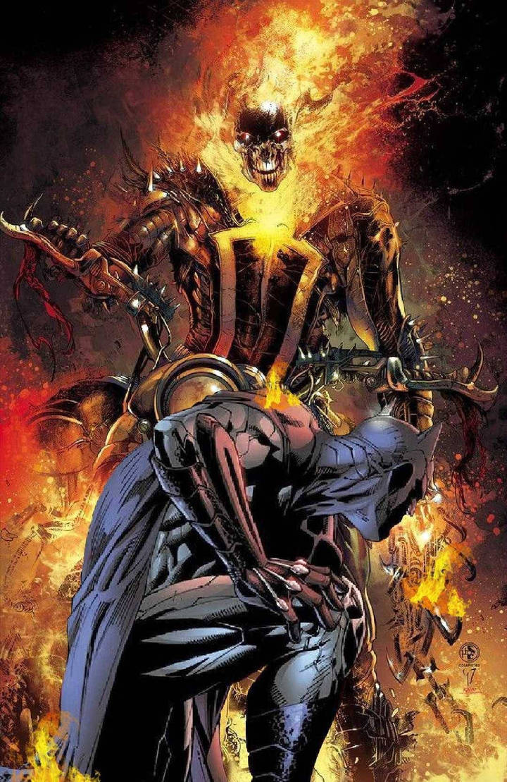 Ghost Rider Batmobile Ghost Rider vs Batman by Mjolnir73 on DeviantArt