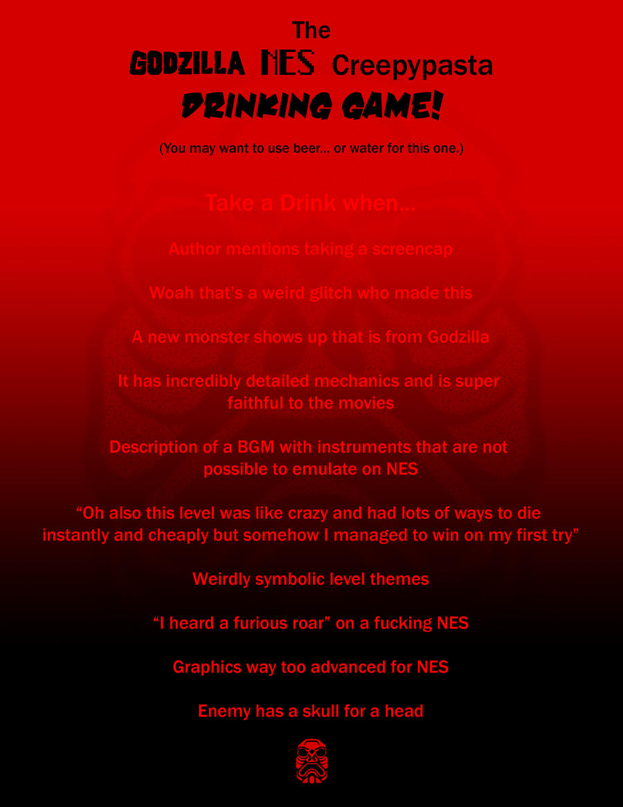 Godzilla NES Drinking Game Rules