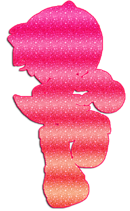 Amy Rose silhouette Glitter