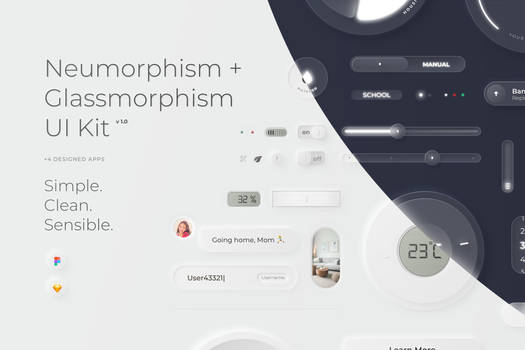 Neumorphism   Glassmorphism UI Kit