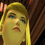 Zero Suit Samus's face (lower angle)