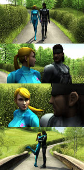 Snake and Zero Suit Samus Valentines Day