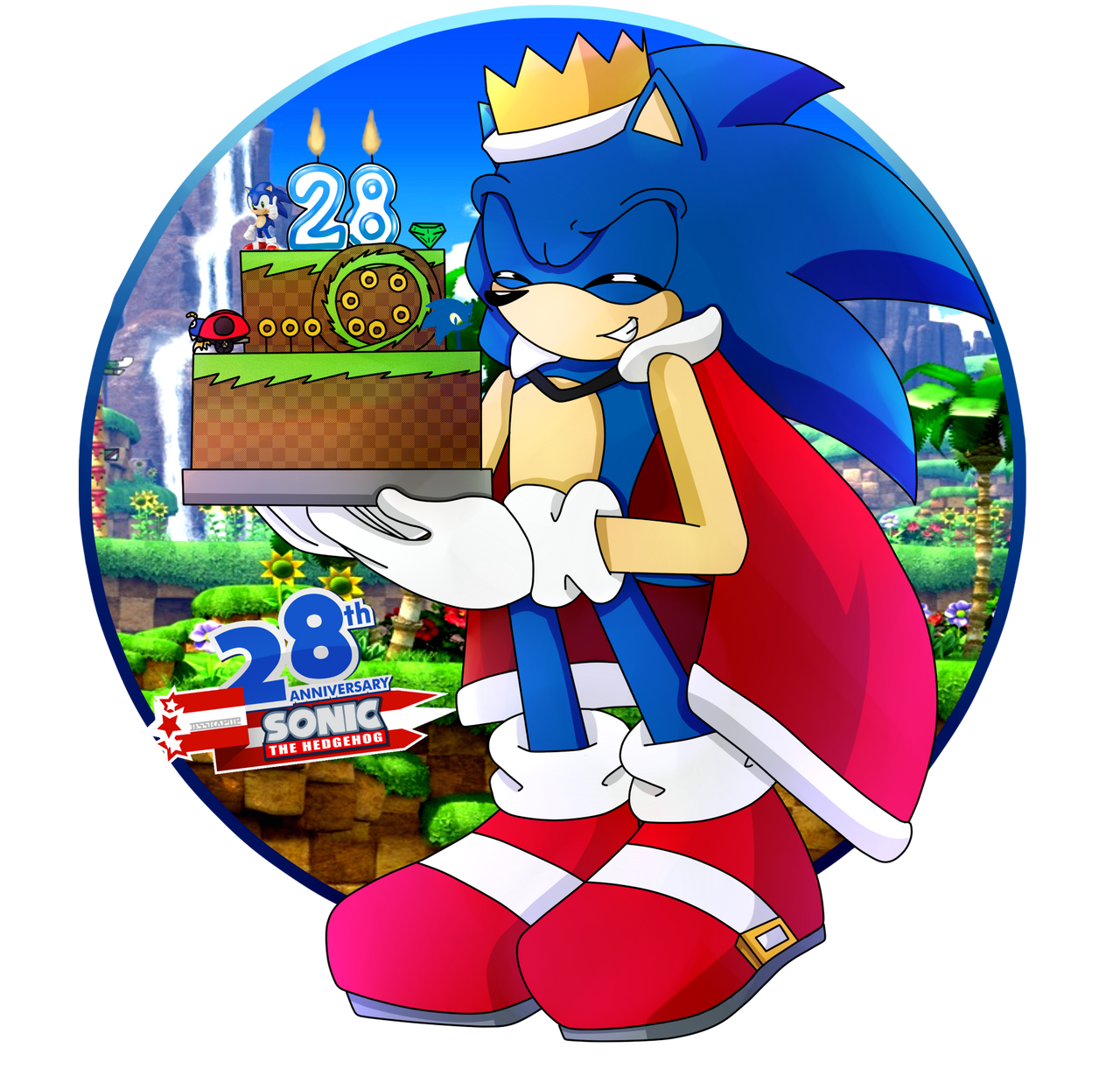 Sonic 28th Anniversary! by XJessiePOPX on DeviantArt