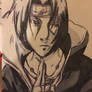 Itachi Uchiha Drawing (Warm Grey)