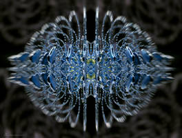 capricious blue symmetrical neuro fractal