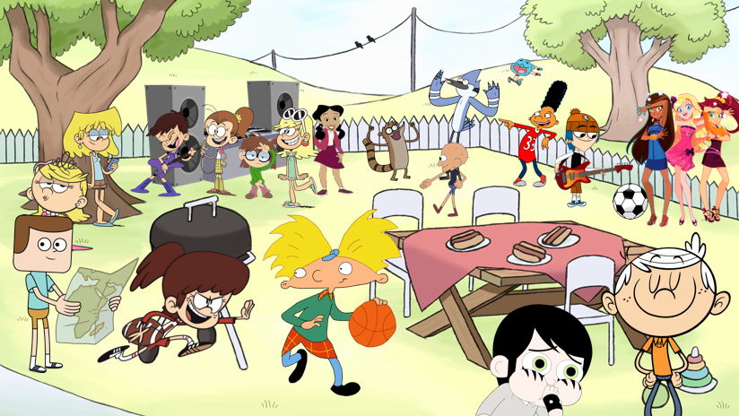 Cartoon Characters Having A Crossover Party! by EDMLoud on DeviantArt