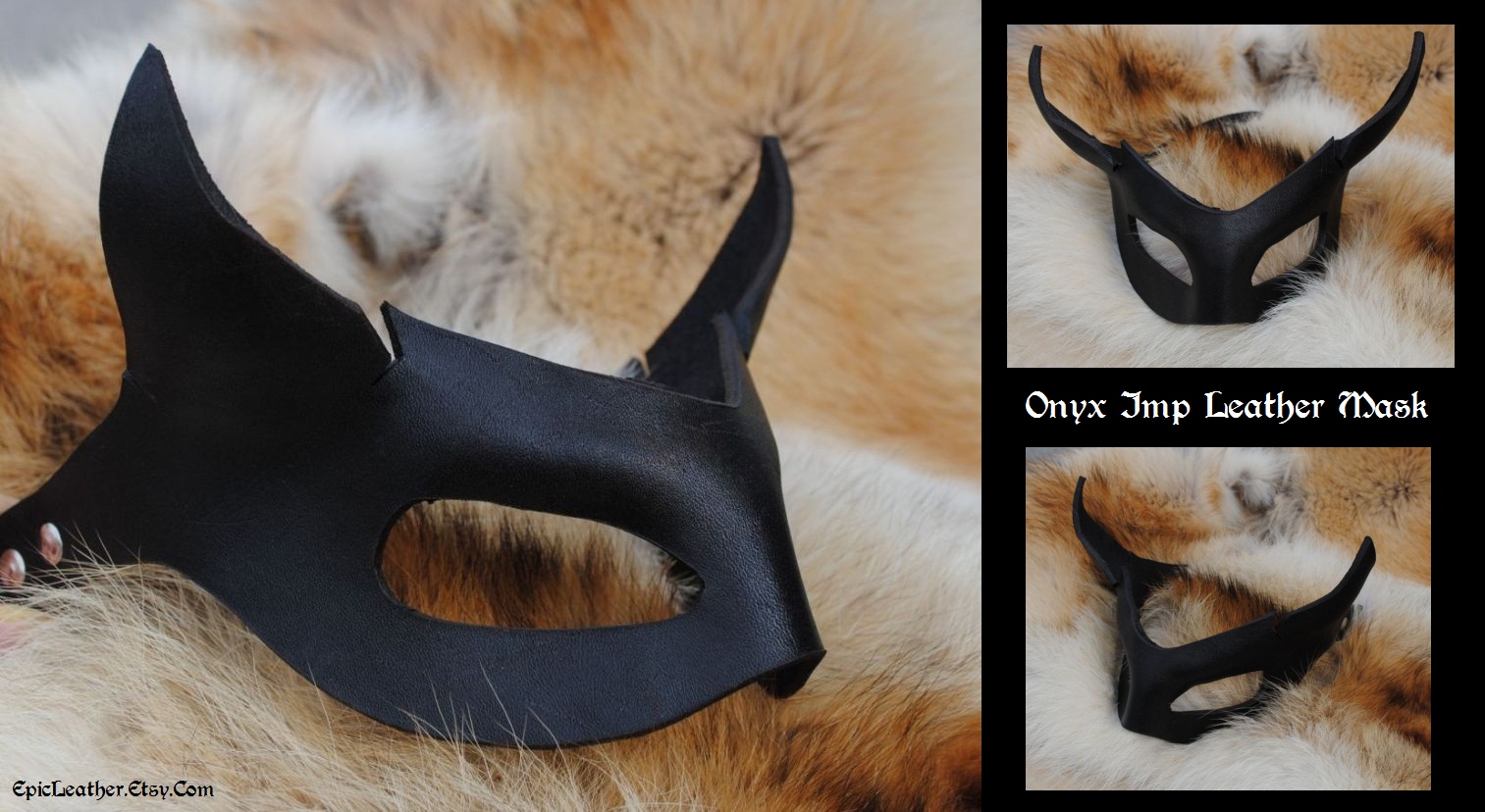 Onyx Imp Leather Mask