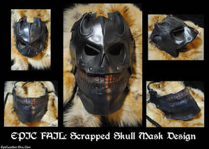 Scrapped Leather Skull Mask Design