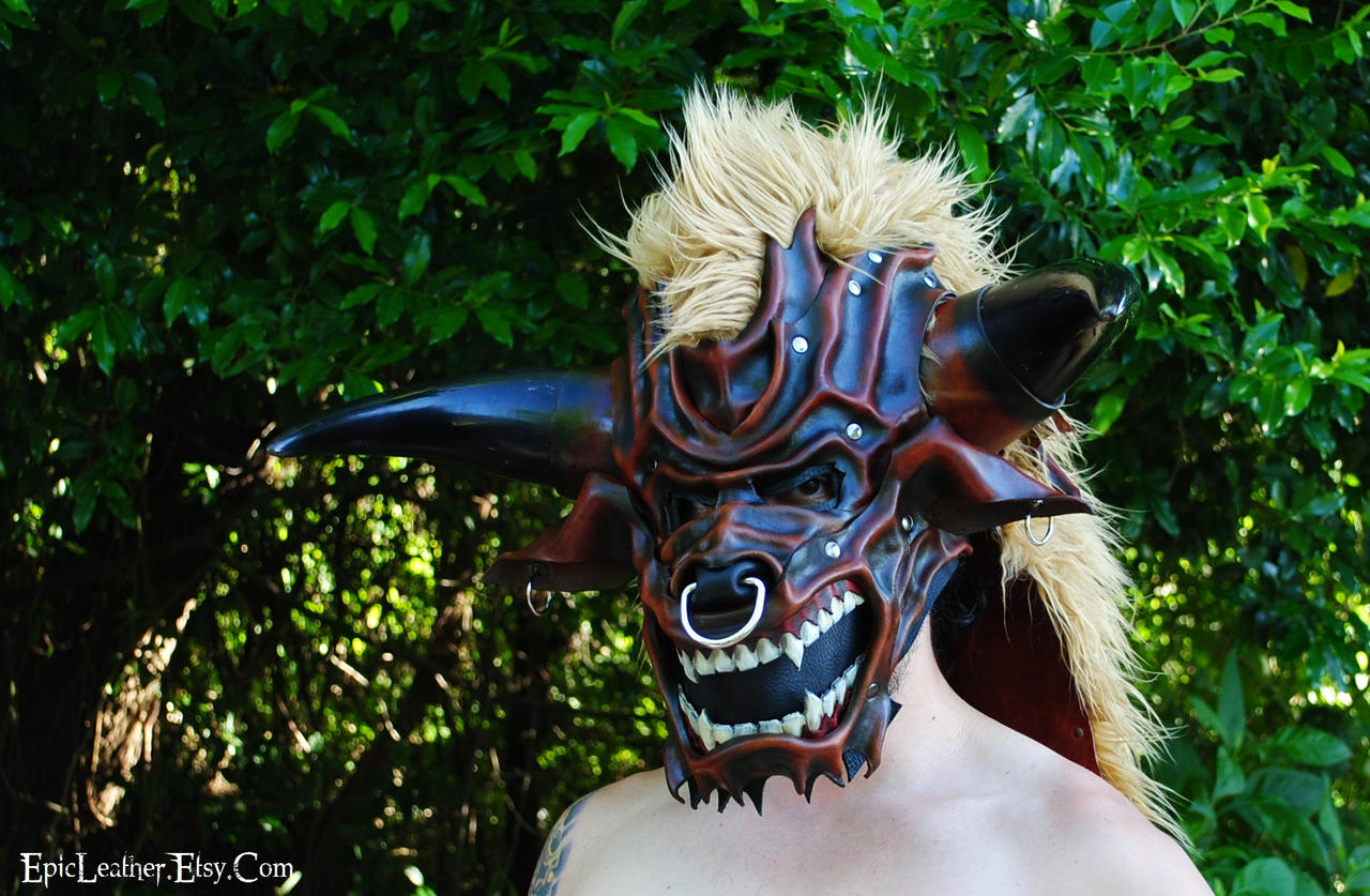 Leather Minotaur Mask