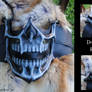 Leather Demonic Skull Motorcycle Riding Mask