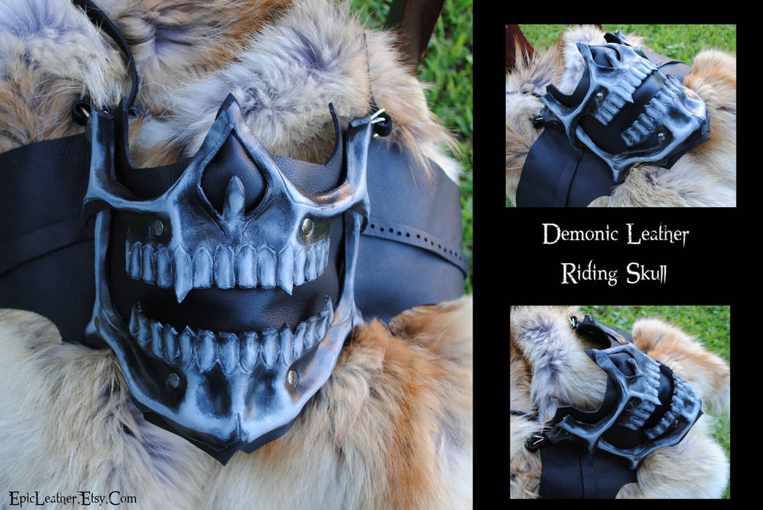 Leather Demonic Skull Motorcycle Riding Mask by Epic-Leather on DeviantArt