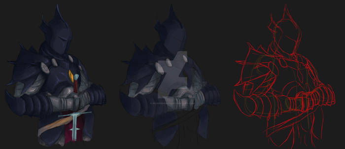 Sketch - Dragoon Knight Progress