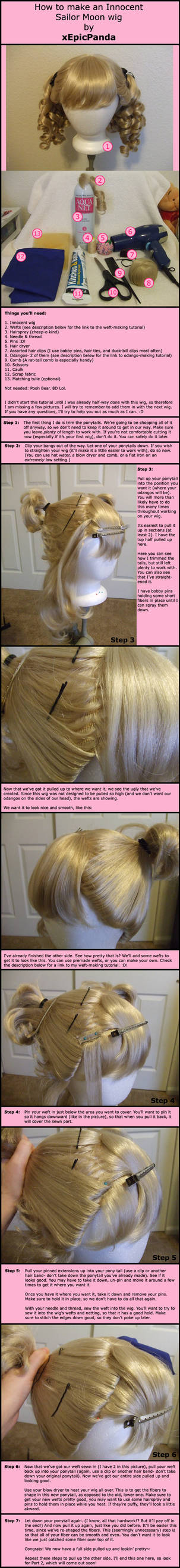 Sailor Moon Wig Tutorial Part1