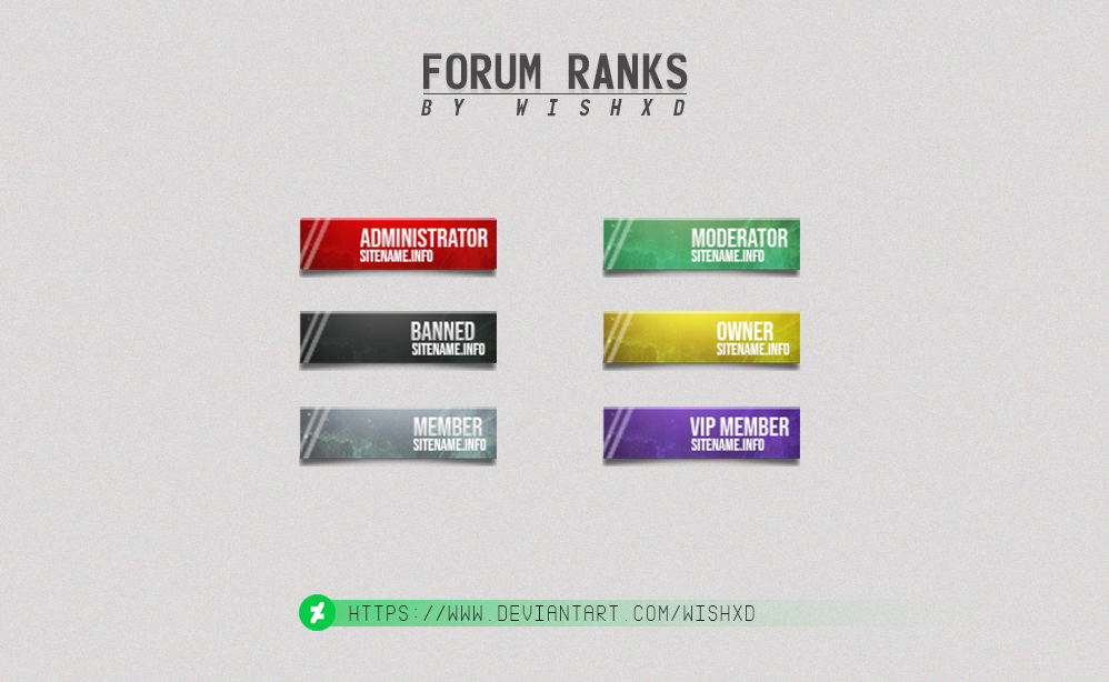 Forum Ranks v1 by wishxd on DeviantArt