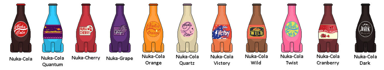 Nuka Cola Flavors By DUOLED On DeviantArt nuka-cola-flavors-by-duoled-on-deviantart