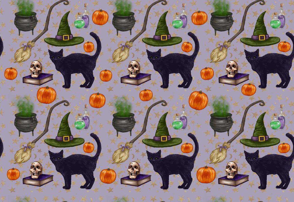 Silly Witch Pattern Spooky Witch Pattern by lunaowll on DeviantArt