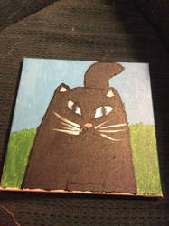 Gray Cat painting