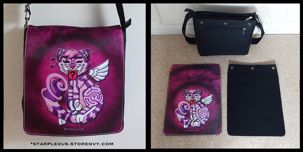cheshire cat messenger bag by starplexus
