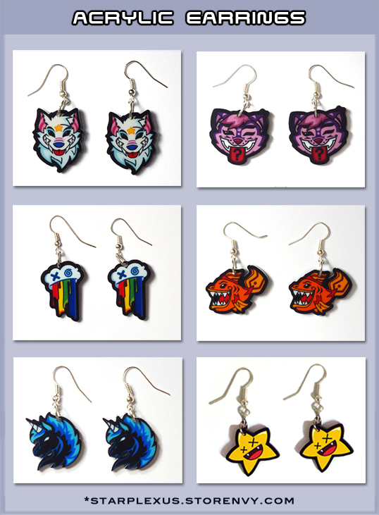 acrylic earrings by starplexus