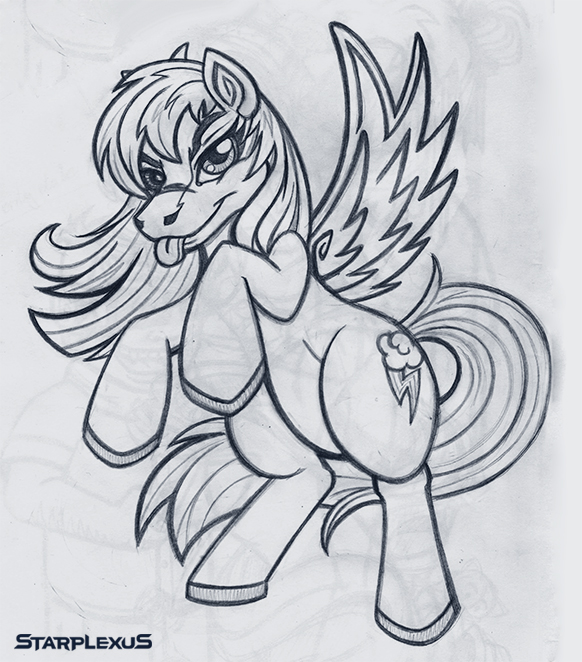 MLP Rainbow Dash Sketch by starplexus