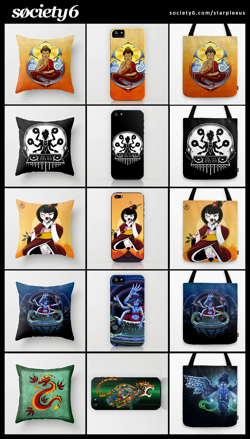 SOCIETY6 merchandise by starplexus