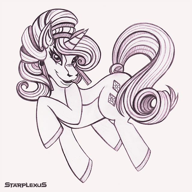 MLP - Crystal Rarity SKETCH by starplexus
