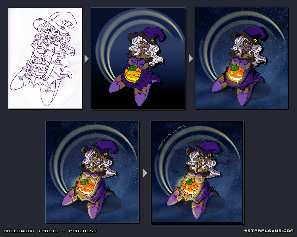 Halloween Treats Progress by starplexus
