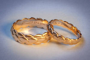 Dragon wedding rings