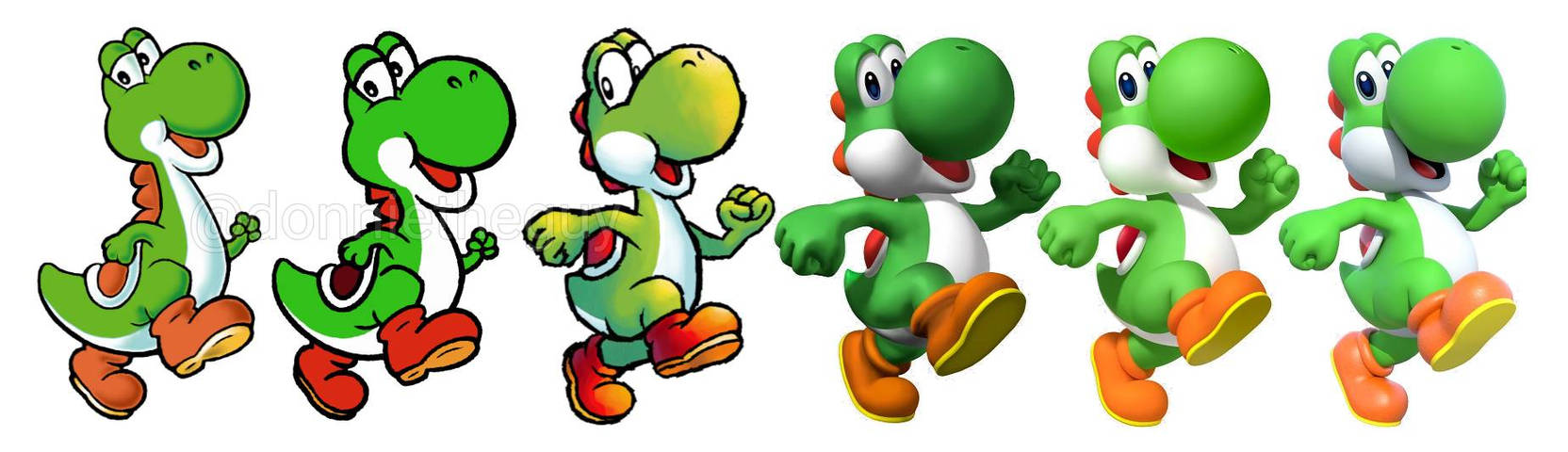 Yoshi R Front View Yoshi Render Redraw by DonnieTheGuy on DeviantArt