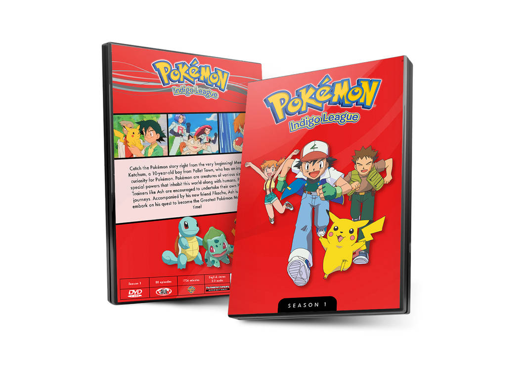 Pokemon:S1 Indigo League, P1 Box (DVD)  Pokemon indigo league, Pokemon  poster, Pokemon tv