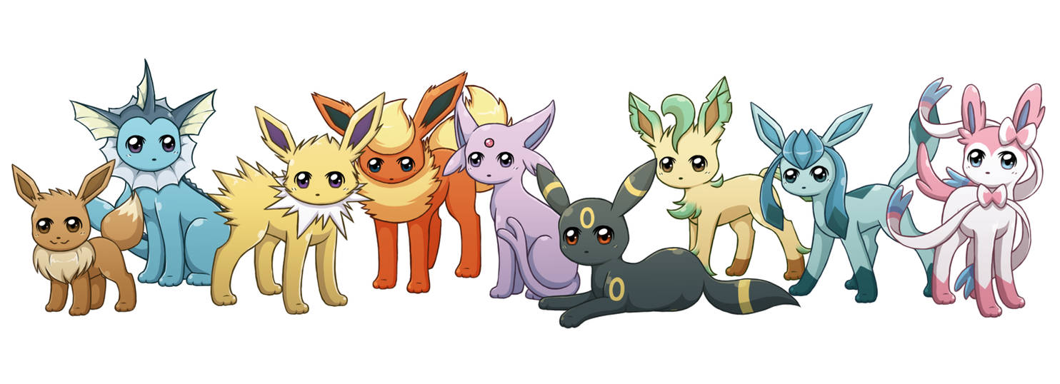 Eeveelutions by MilleniumDream on DeviantArt