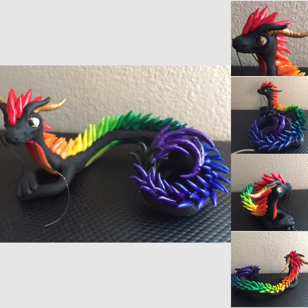 Rainbow oriental dragon