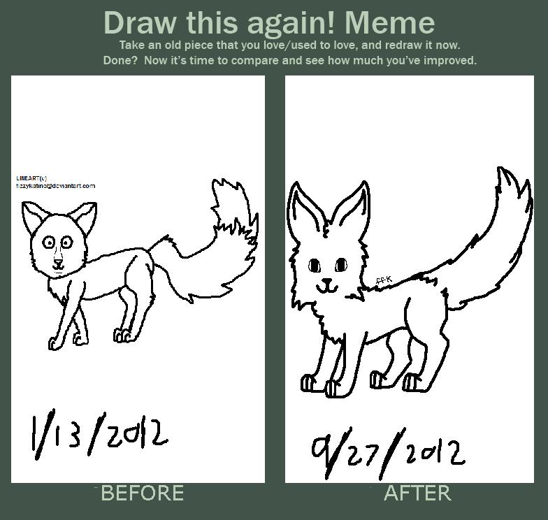 Fox Lineart Redraw Meme