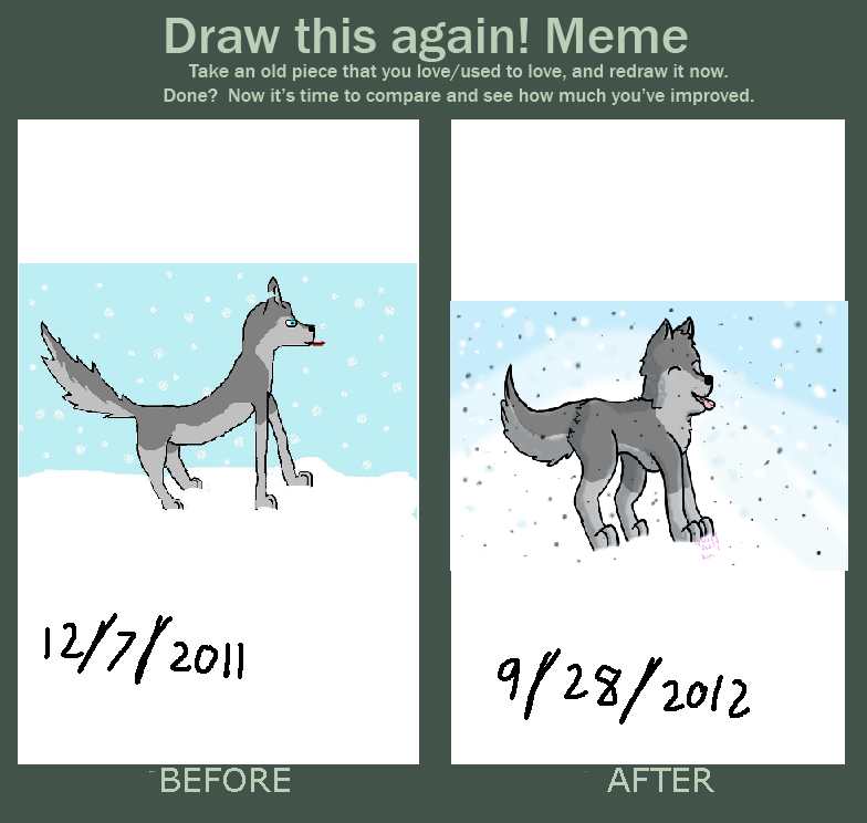 redraw meme: Catching Snowflakes