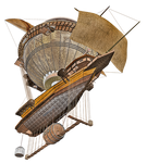 Steam Airship 04 PNG Stock