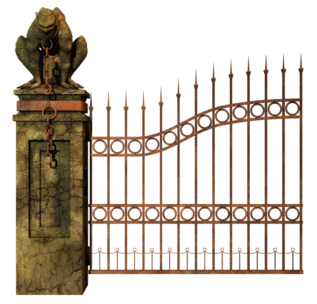 Graveyard Gate Left PNG Stock