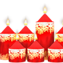 Christmas Candles PNG Stock