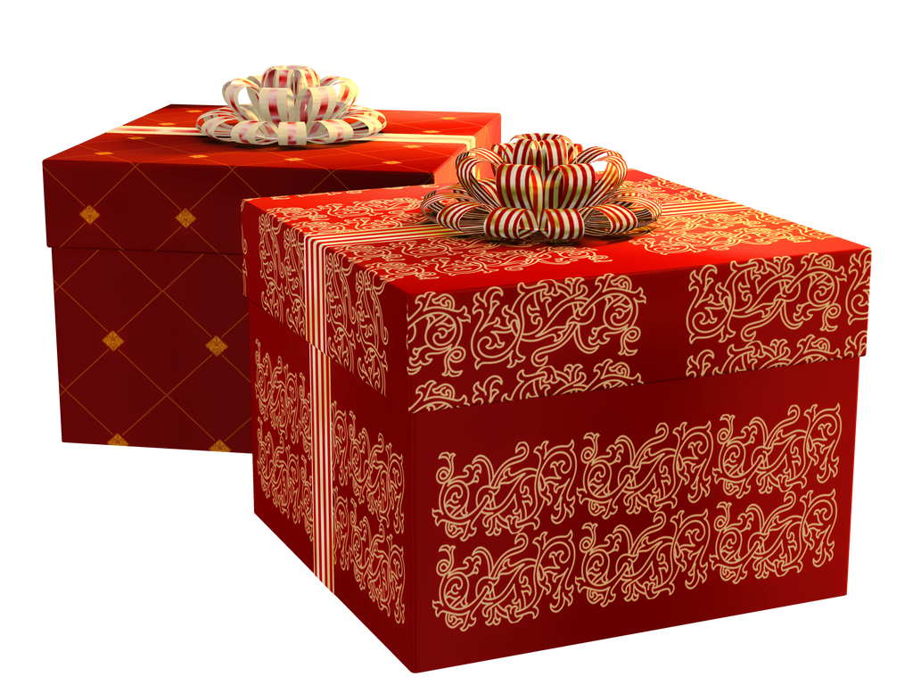 Christmas Gift Boxes PNG Stock