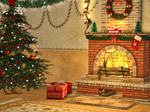 Christmas Scene Premade Background by Roy3D