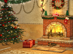 Christmas Scene Premade Background