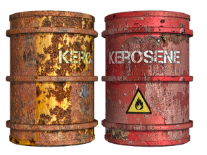 Rusty Oil Drums PNG Stock