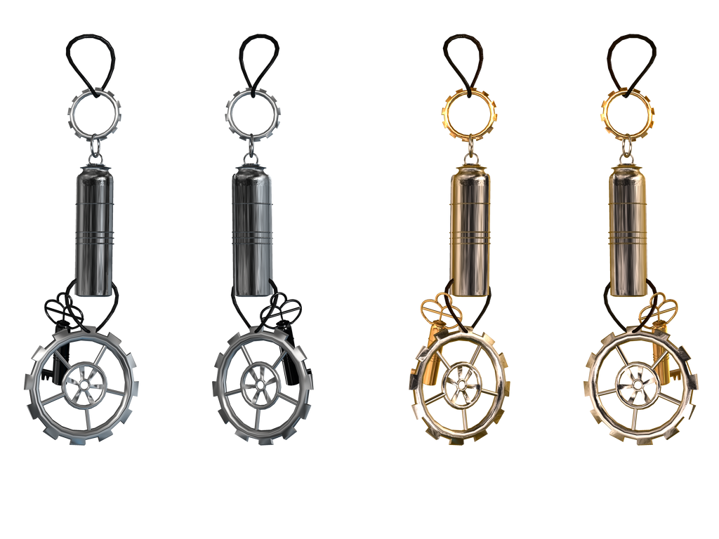 Steampunk Earrings PNG Stock