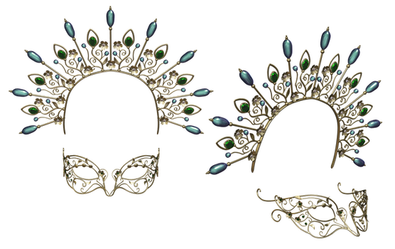 Headpiece  And Mask PNG Stock