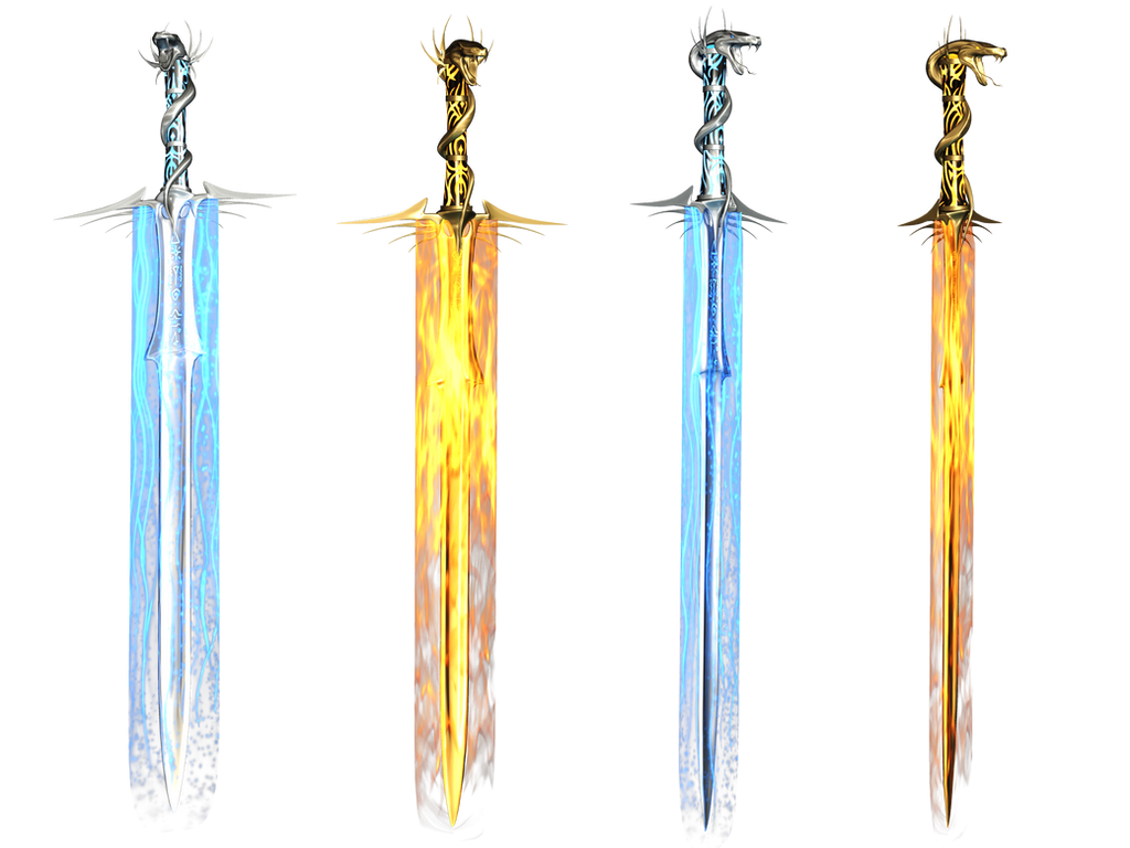 Fantasy Swords PNG Stock