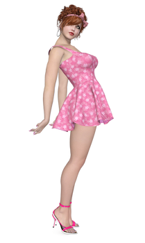 Little Pink Dress PNG Stock