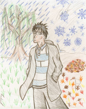 4 seasons and a guy standing